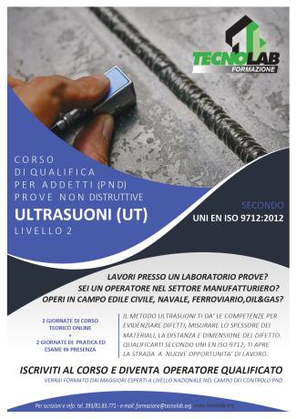 Corso di Qualifica per Addetti (PND) Ultrasuoni (UT)
UNI EN ISO 9712:2012